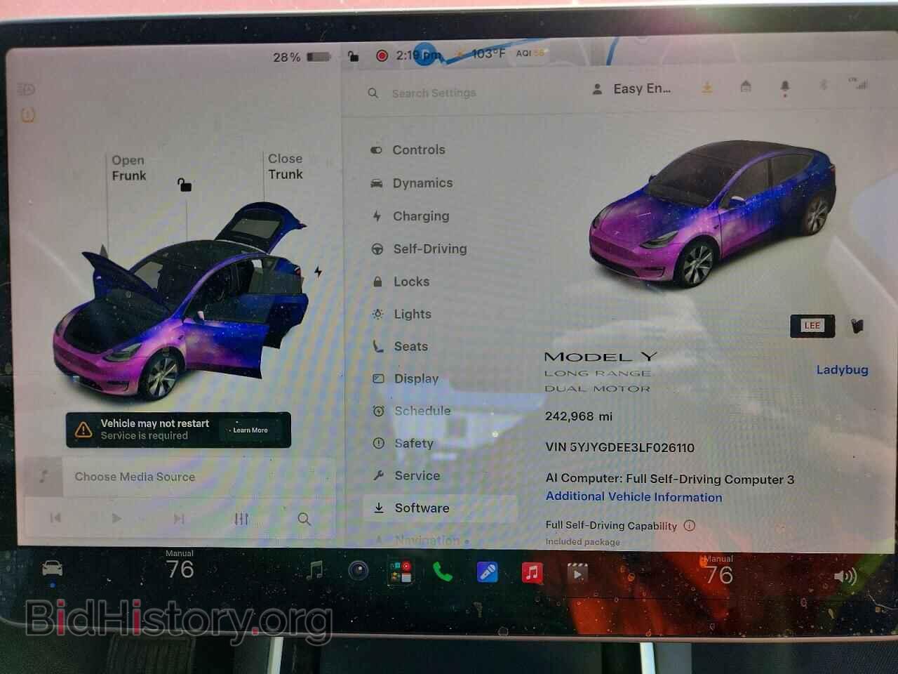 2020 TESLA MODEL Y - VIN: 5YJYGDEE3LF026110 - Фото 9