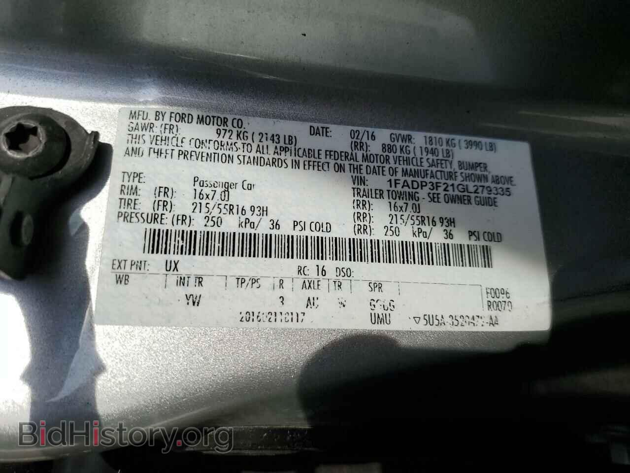 2016 FORD FOCUS - VIN: 1FADP3F21GL279335 - Photo 12