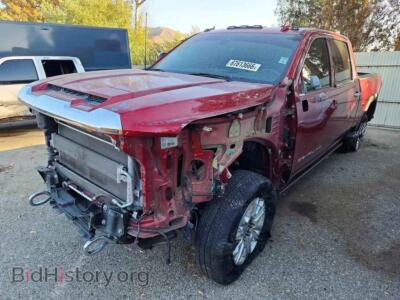 2022 GMC SIERRA K3500 Denali, red — VIN 1GT49WEY9NF242041, Copart