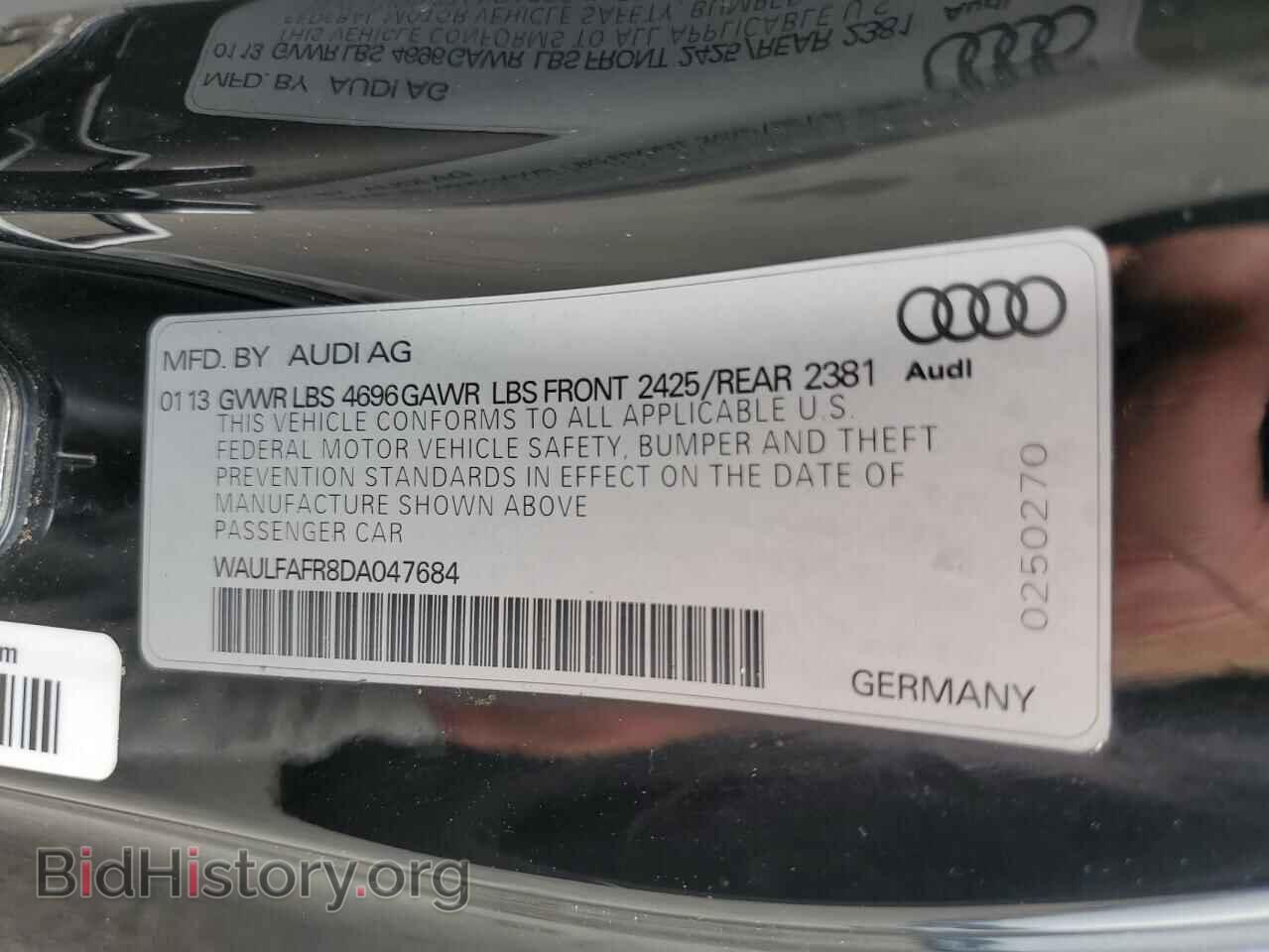 2013 AUDI A5 - VIN: WAULFAFR8DA047684 - Photo 12