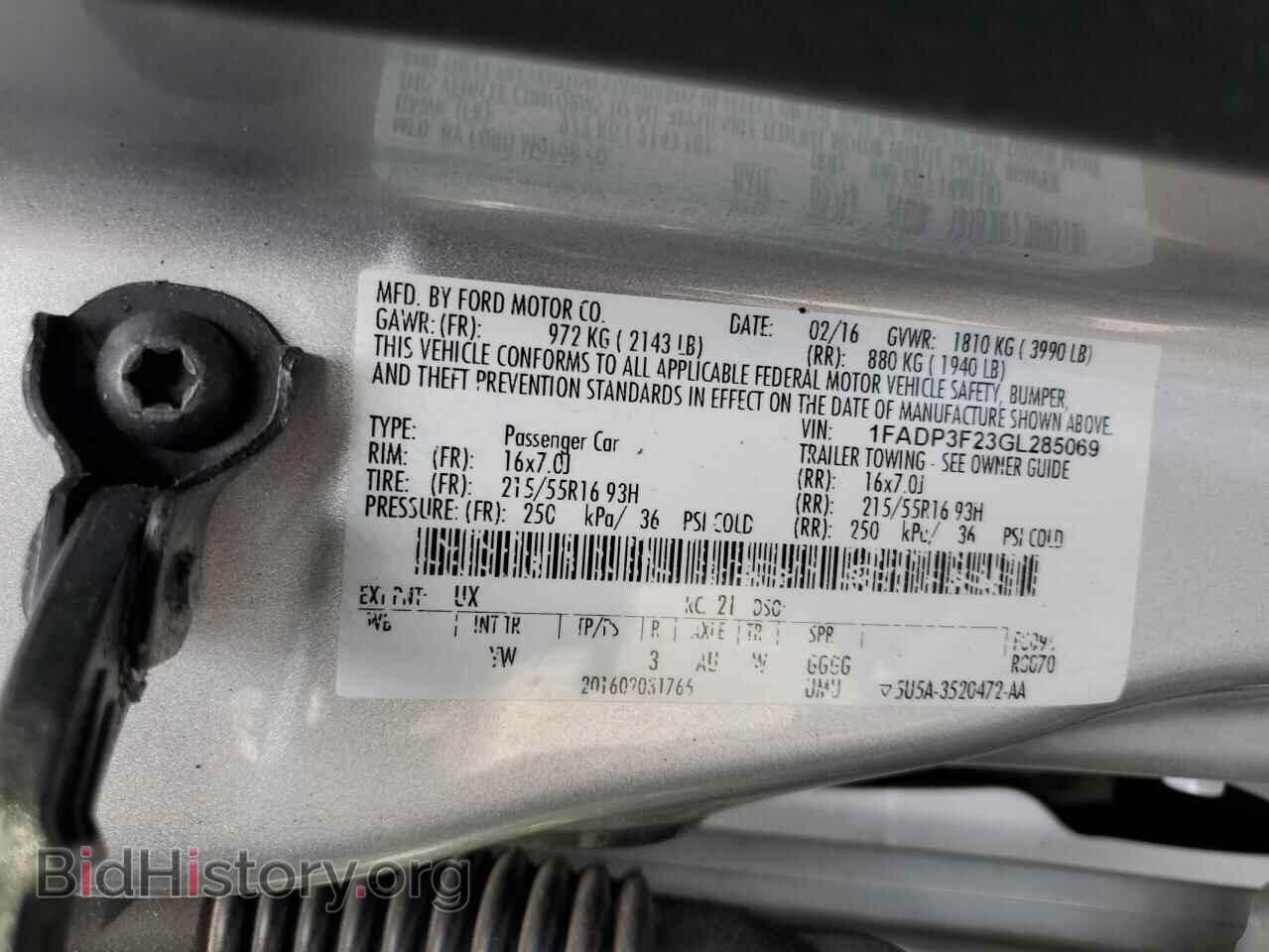2016 FORD FOCUS - VIN: 1FADP3F23GL285069 - Фото 12