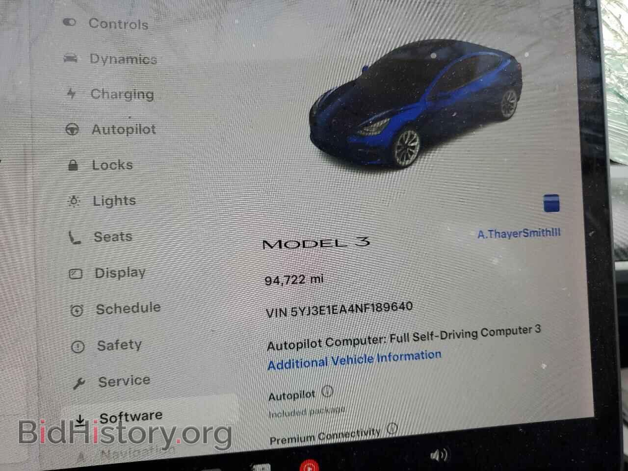 2022 TESLA MODEL 3 - VIN: 5YJ3E1EA4NF189640 - Фото 9