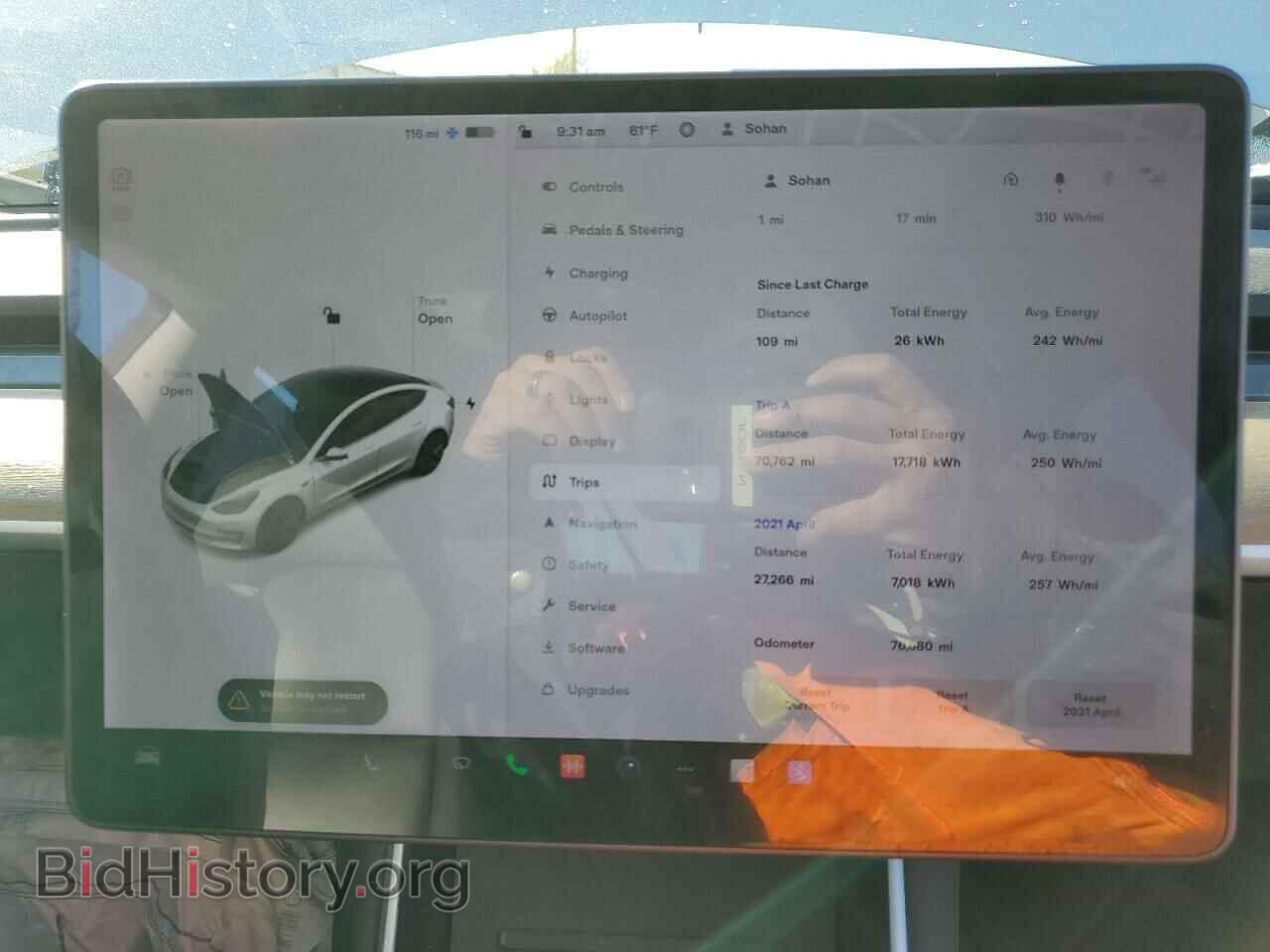 2018 TESLA MODEL 3 - VIN: 5YJ3E1EA8JF059676 - Фото 9