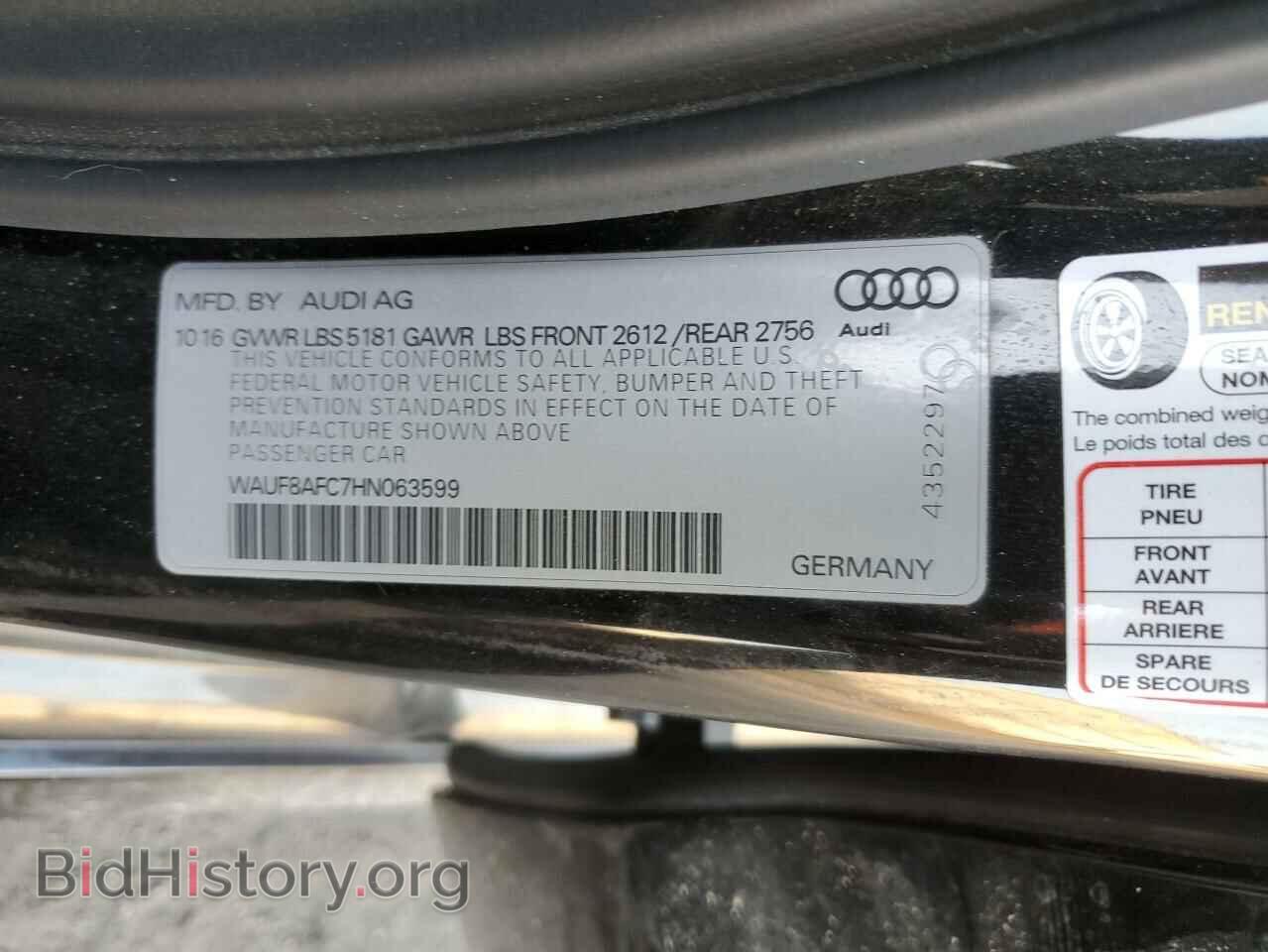 2017 AUDI A6 - VIN: WAUF8AFC7HN063599 - Фото 13