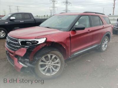 2022 Ford EXPLORER XLT, red — VIN 1FMSK8DH3NGA61998, Copart