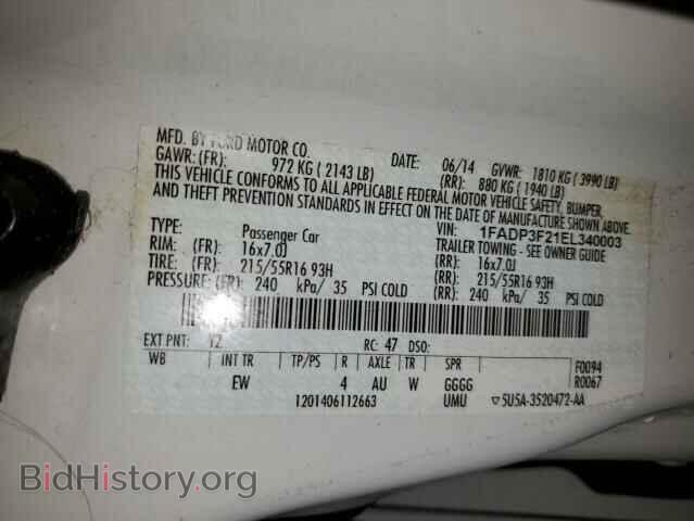 2014 FORD FOCUS - VIN: 1FADP3F21EL340003 - Photo 10