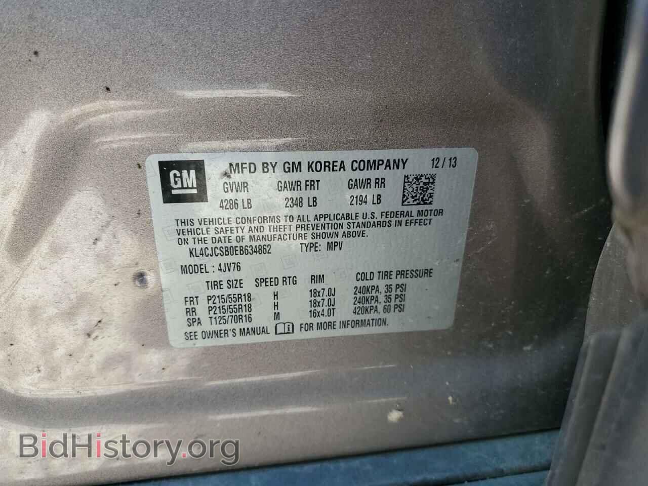 2014 BUICK ENCORE - VIN: KL4CJCSB0EB634862 - Photo 13