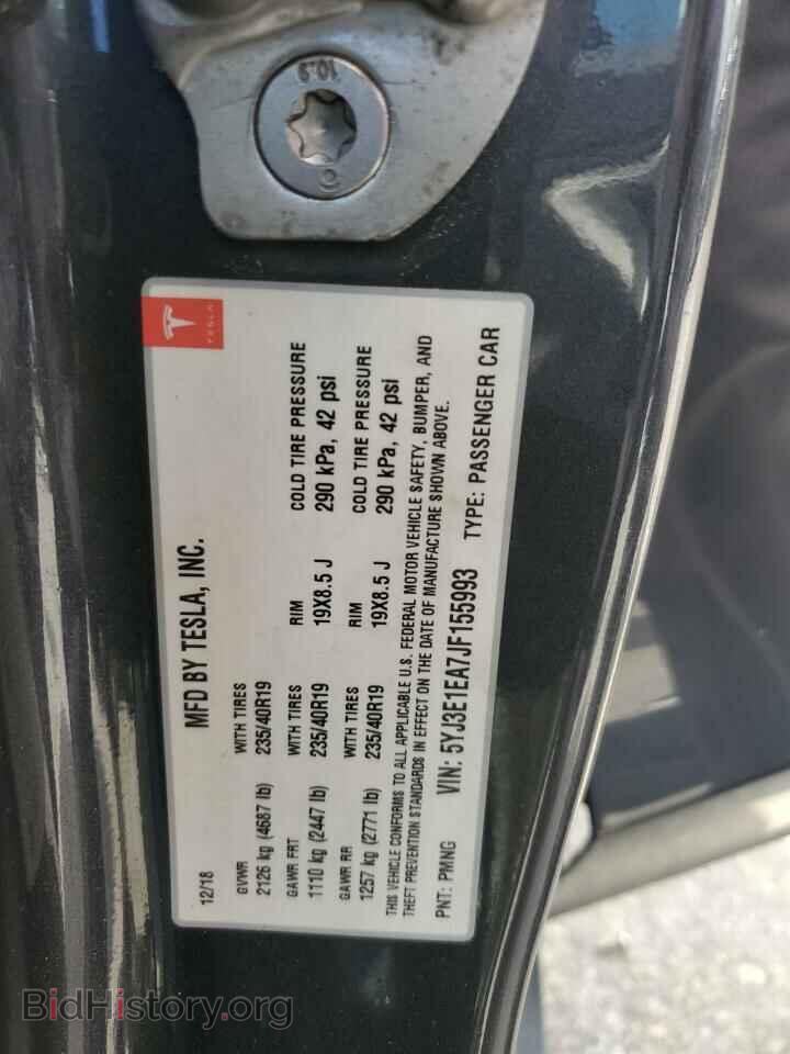 2018 TESLA MODEL 3 - VIN: 5YJ3E1EA7JF155993 - Фото 12
