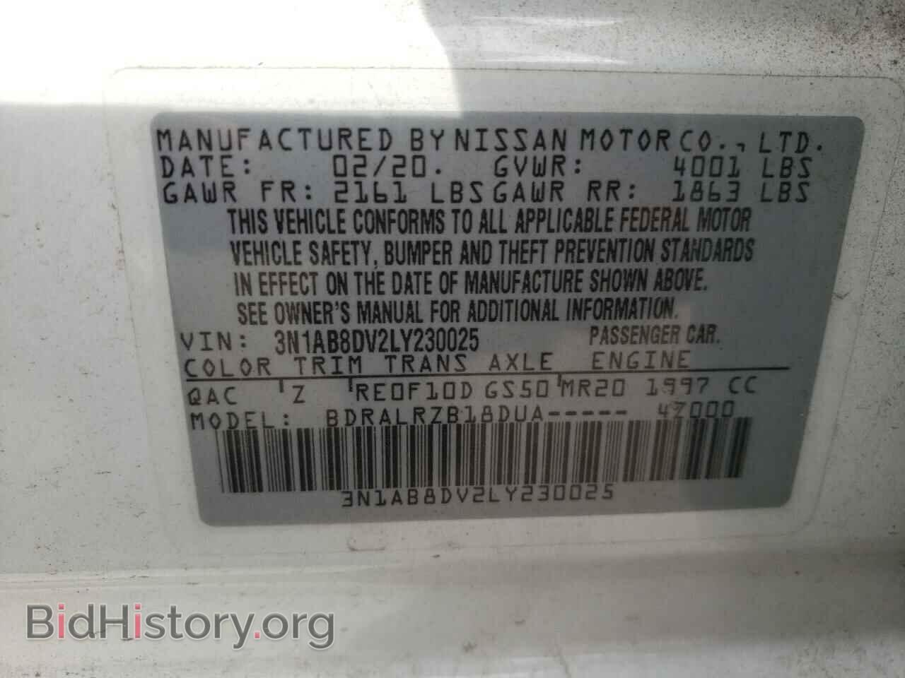 2020 NISSAN SENTRA - VIN: 3N1AB8DV2LY230025 - Фото 10