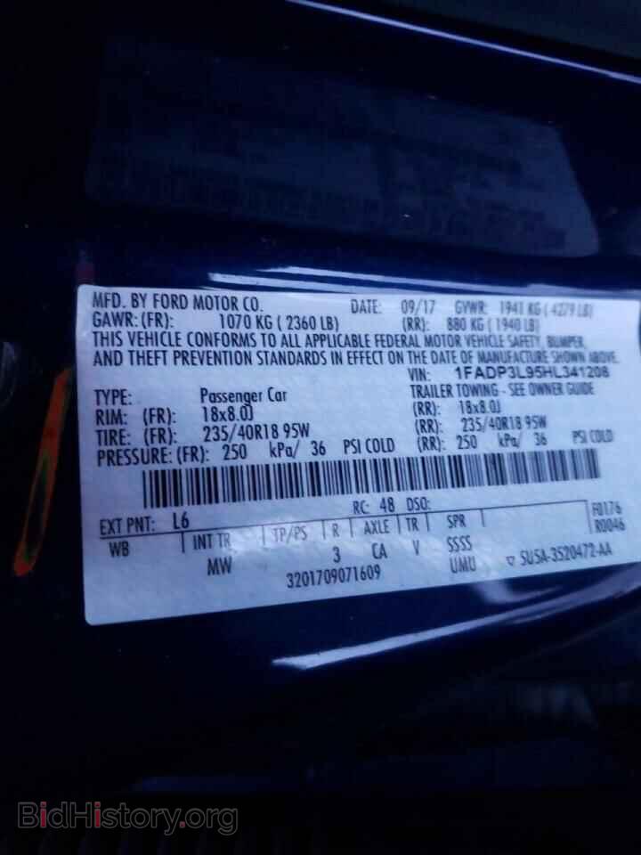 2017 FORD FOCUS - VIN: 1FADP3L95HL341208 - Фото 10