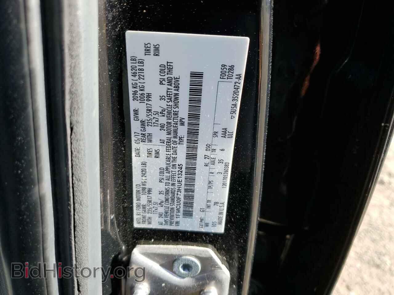2017 FORD ESCAPE - VIN: 1FMCU0F73HUE13245 - Photo 13