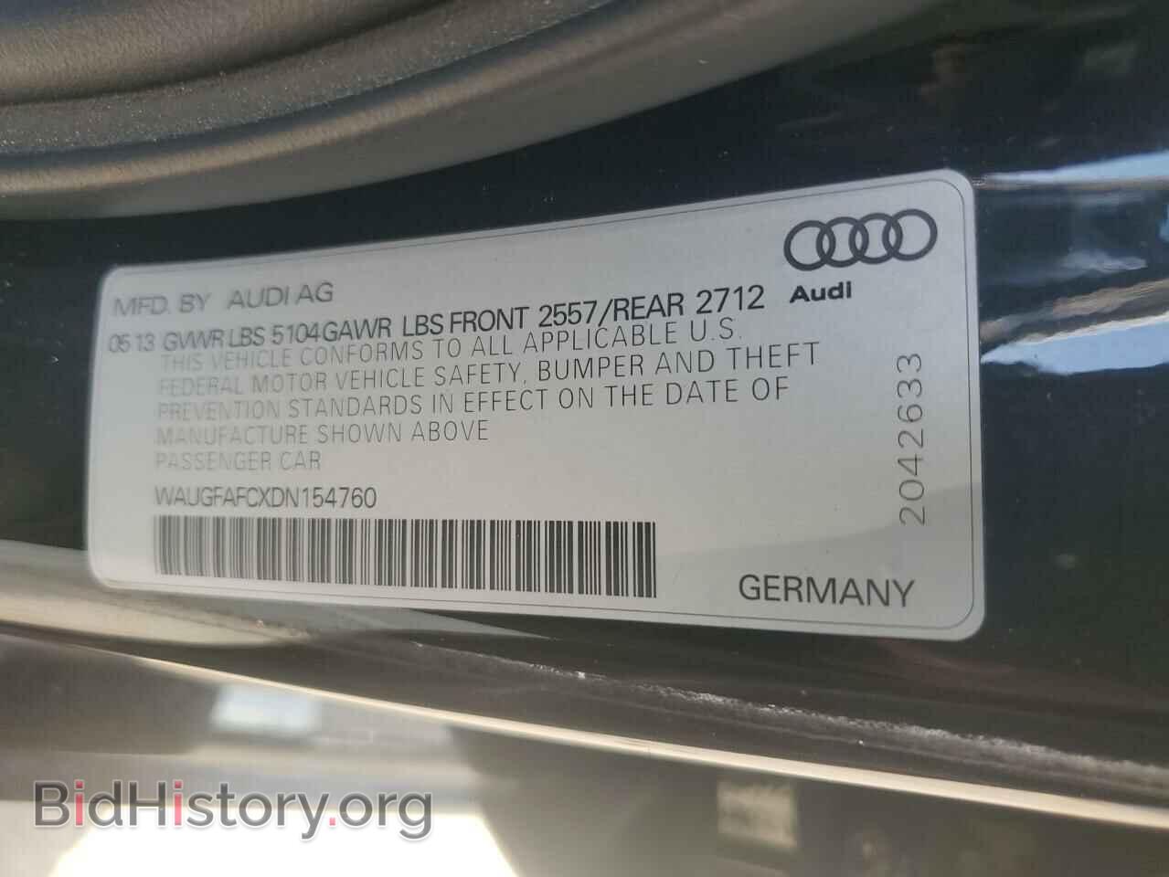 2013 AUDI A6 - VIN: WAUGFAFCXDN154760 - Фото 12