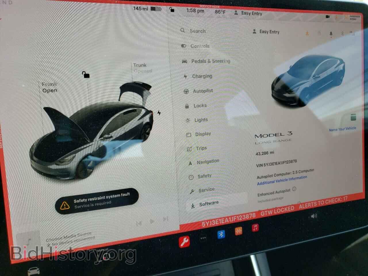 2018 TESLA MODEL 3 - VIN: 5YJ3E1EA1JF123878 - Фото 9