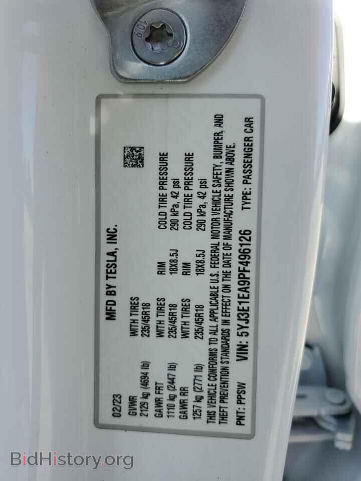 2023 TESLA MODEL 3 - VIN: 5YJ3E1EA9PF496126 - Photo 13