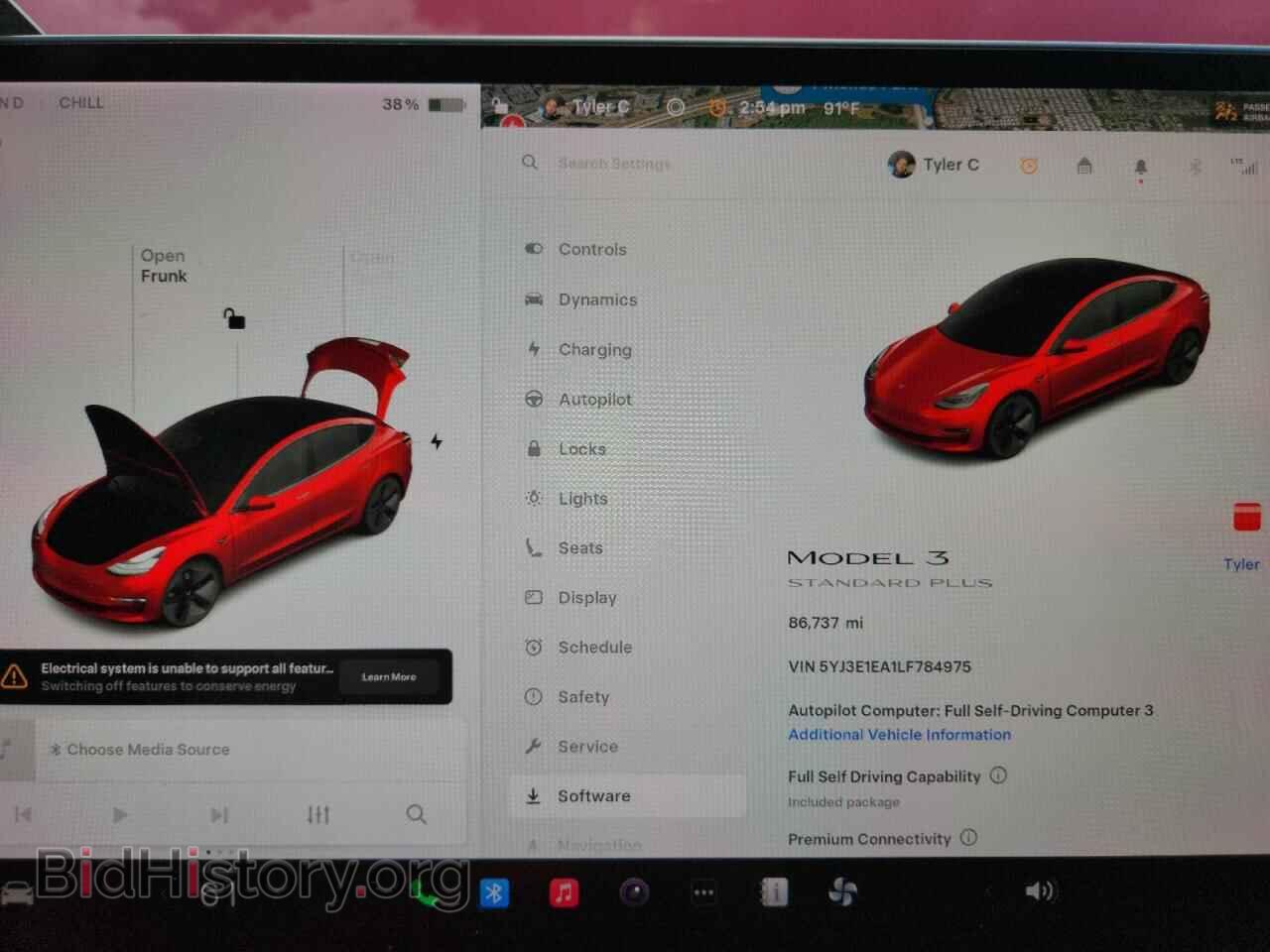 2020 TESLA MODEL 3 - VIN: 5YJ3E1EA1LF784975 - Фото 9