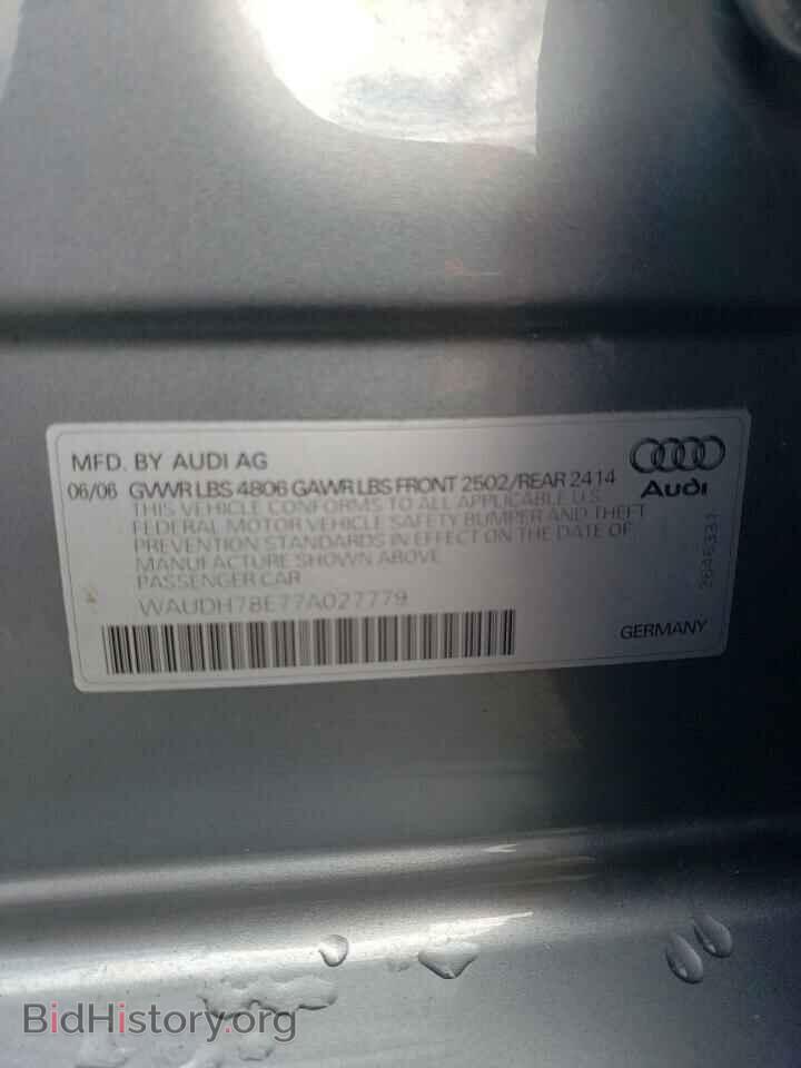 2007 AUDI A4 - VIN: WAUDH78E77A027779 - Фото 12