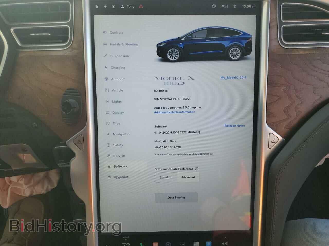2017 TESLA MODEL X - VIN: 5YJXCAE24HF075223 - Photo 9