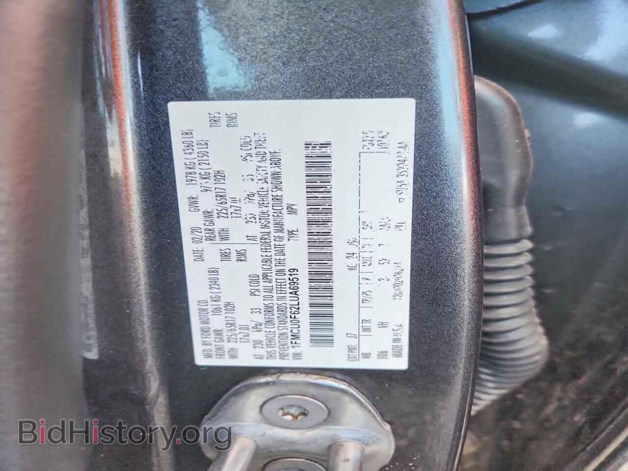 2020 FORD ESCAPE - VIN: 1FMCU0F62LUA69519 - Photo 13