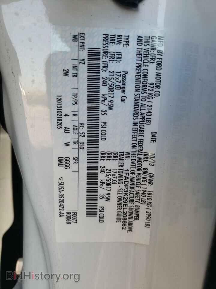 2014 FORD FOCUS - VIN: 1FADP3K29EL208662 - Photo 12
