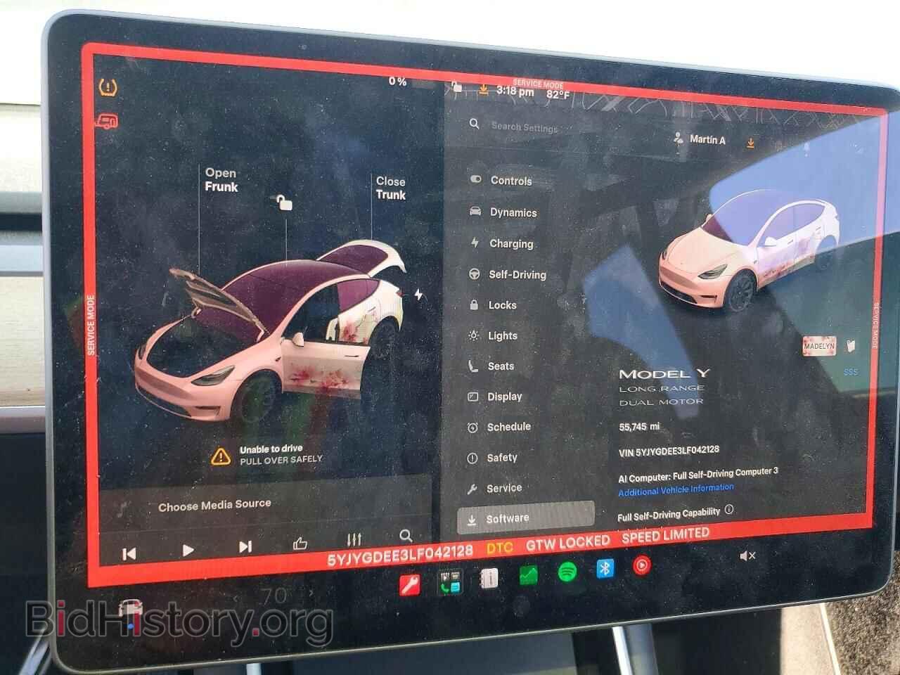 2020 TESLA MODEL Y - VIN: 5YJYGDEE3LF042128 - Photo 9