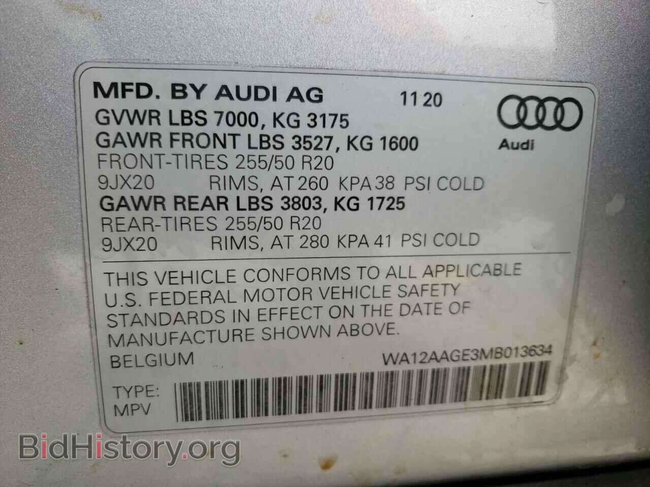 2021 AUDI E-TRON - VIN: WA12AAGE3MB013634 - Photo 10