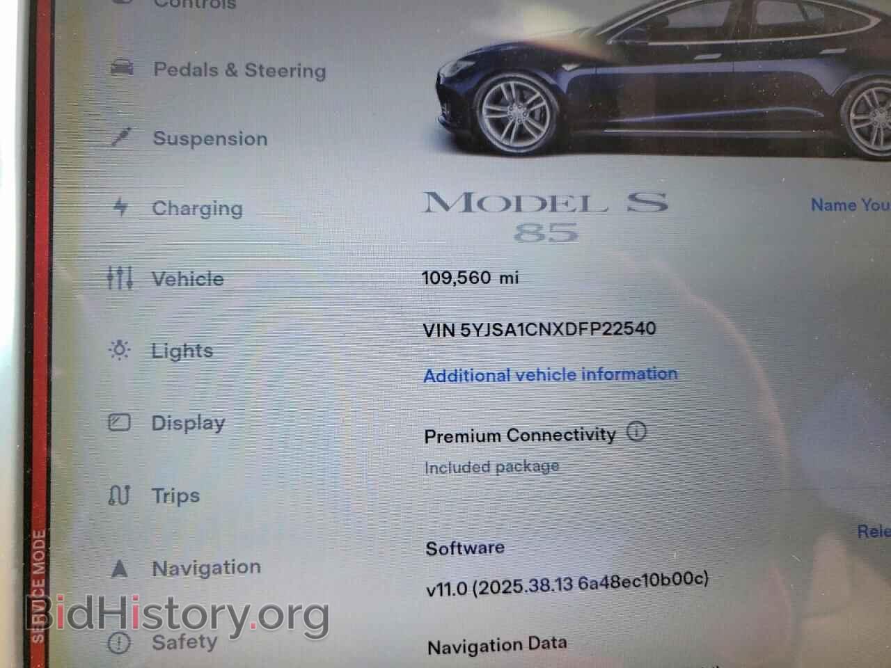 2013 TESLA MODEL S - VIN: 5YJSA1CNXDFP22540 - Photo 9