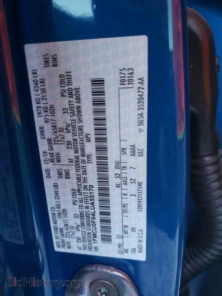 2020 FORD ESCAPE - VIN: 1FMCU0F64LUA55170 - Photo 13