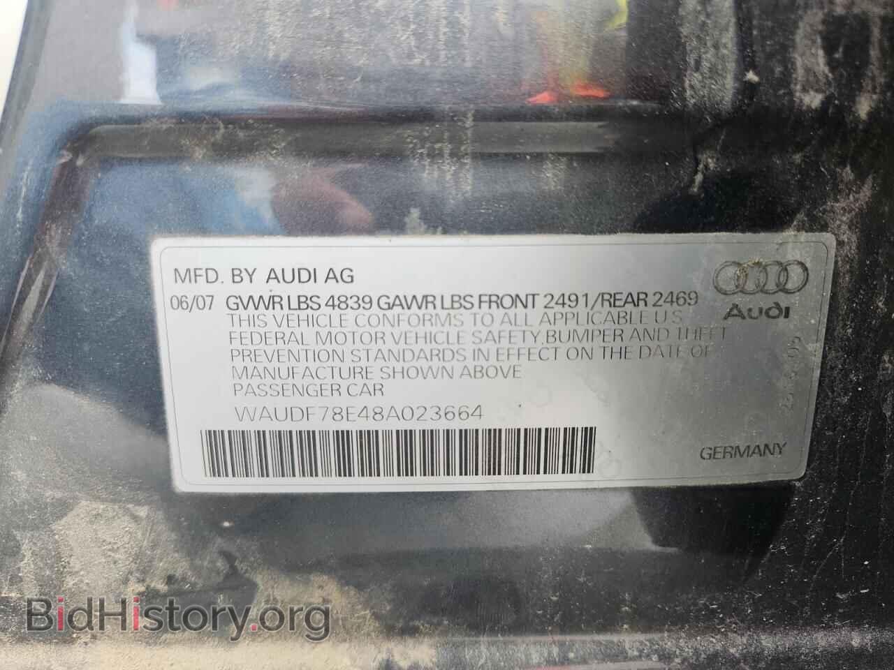 2008 AUDI A4 - VIN: WAUDF78E48A023664 - Photo 12