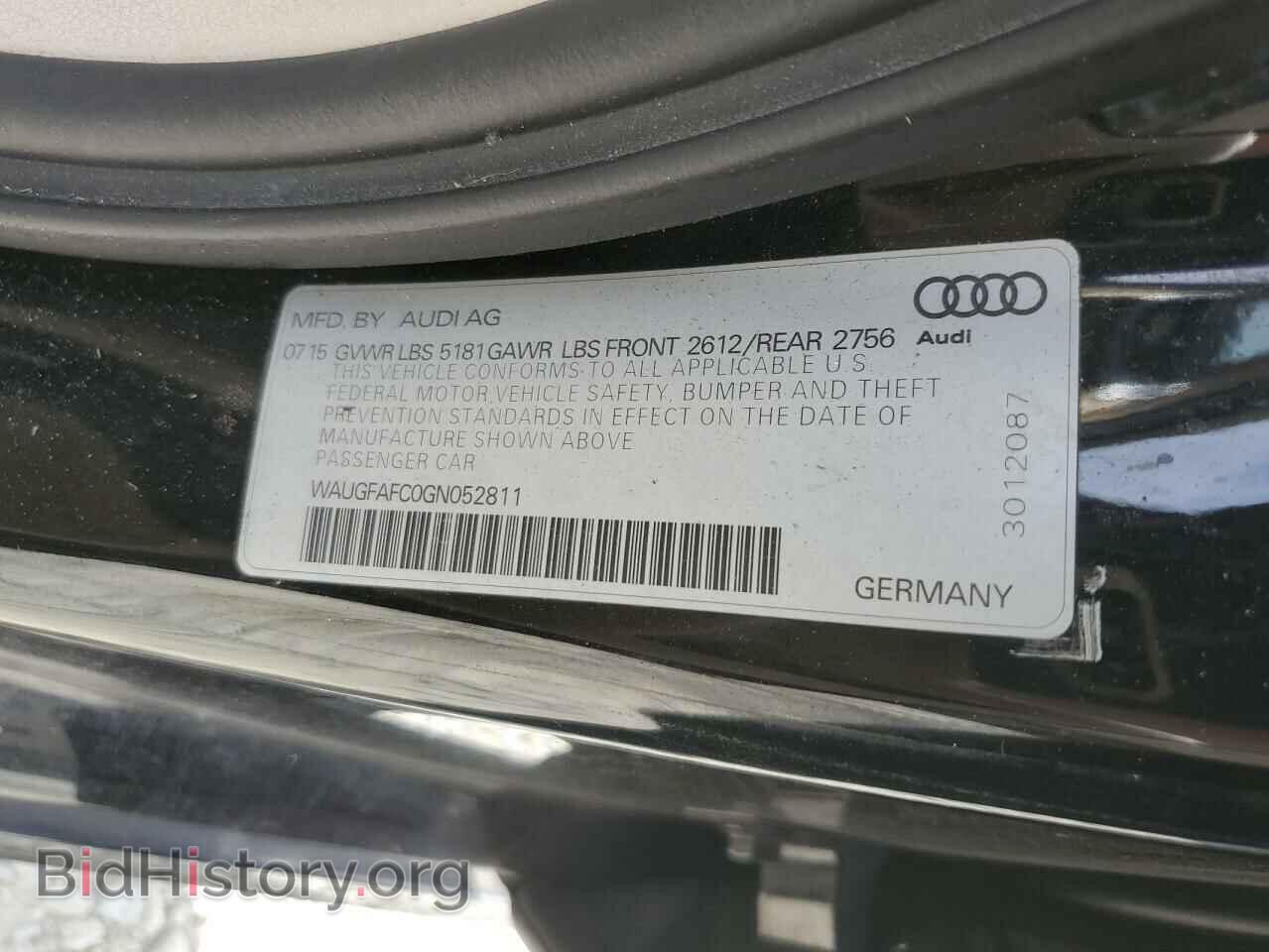 2016 AUDI A6 - VIN: WAUGFAFC0GN052811 - Фото 12