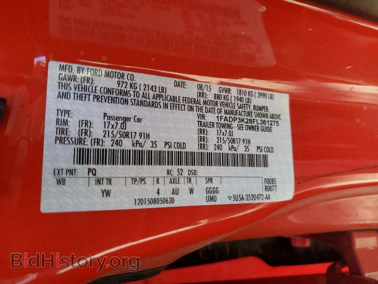2015 FORD FOCUS - VIN: 1FADP3K28FL361275 - Photo 12