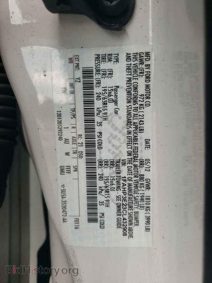 2012 FORD FOCUS - VIN: 1FAHP3E23CL432908 - Photo 12