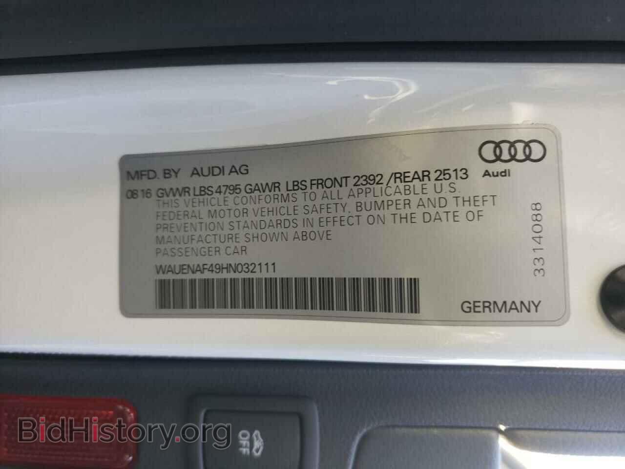 2017 AUDI A4 - VIN: WAUENAF49HN032111 - Photo 10