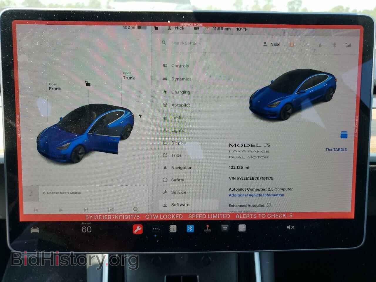 2019 TESLA MODEL 3 - VIN: 5YJ3E1EB7KF191175 - Фото 9