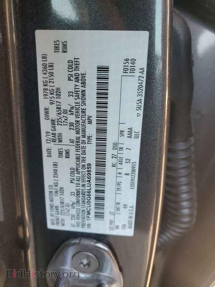 2020 FORD ESCAPE - VIN: 1FMCU0G66LUA69859 - Photo 13