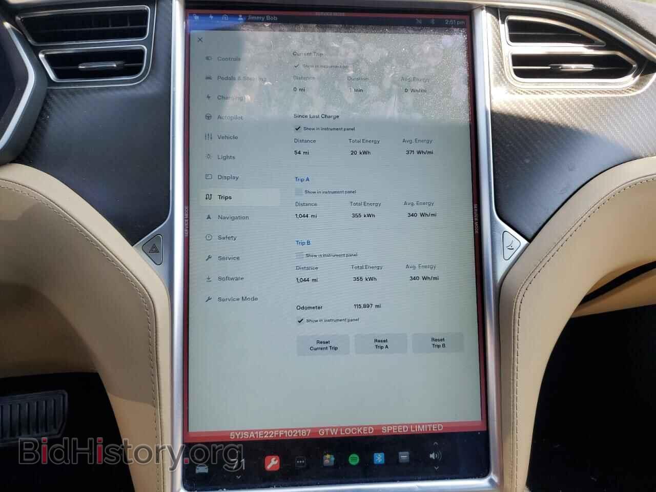 2015 TESLA MODEL S - VIN: 5YJSA1E22FF102187 - Photo 9