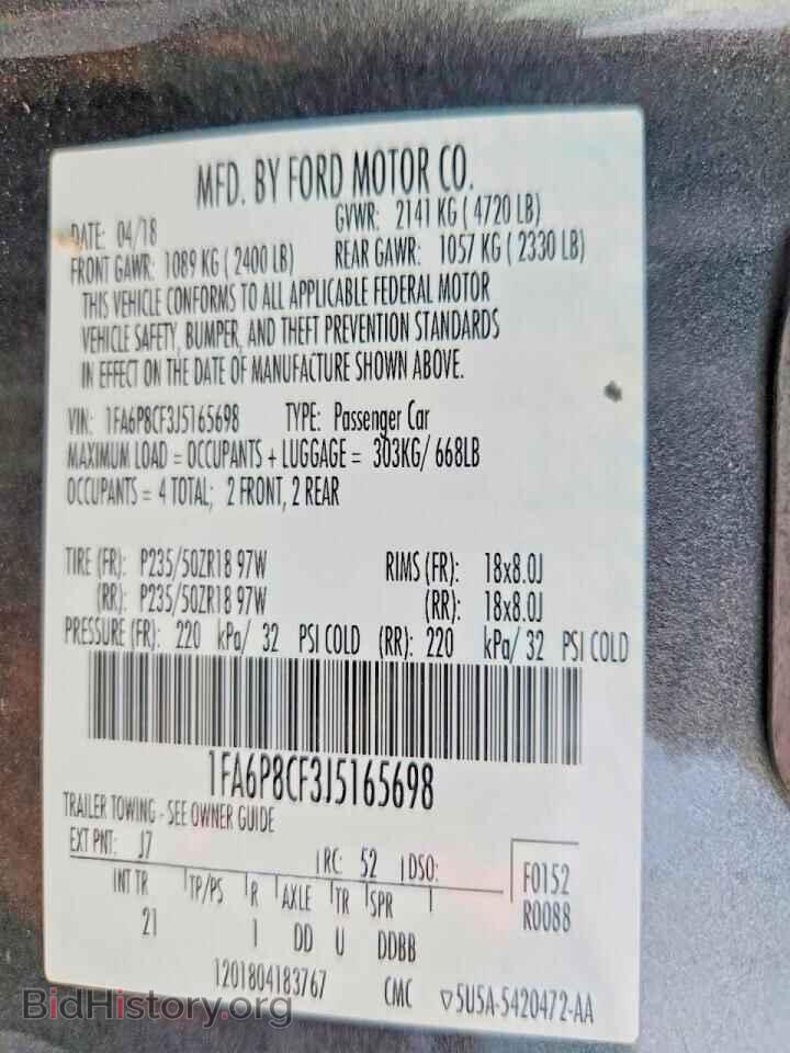 2018 FORD MUSTANG - VIN: 1FA6P8CF3J5165698 - Photo 13