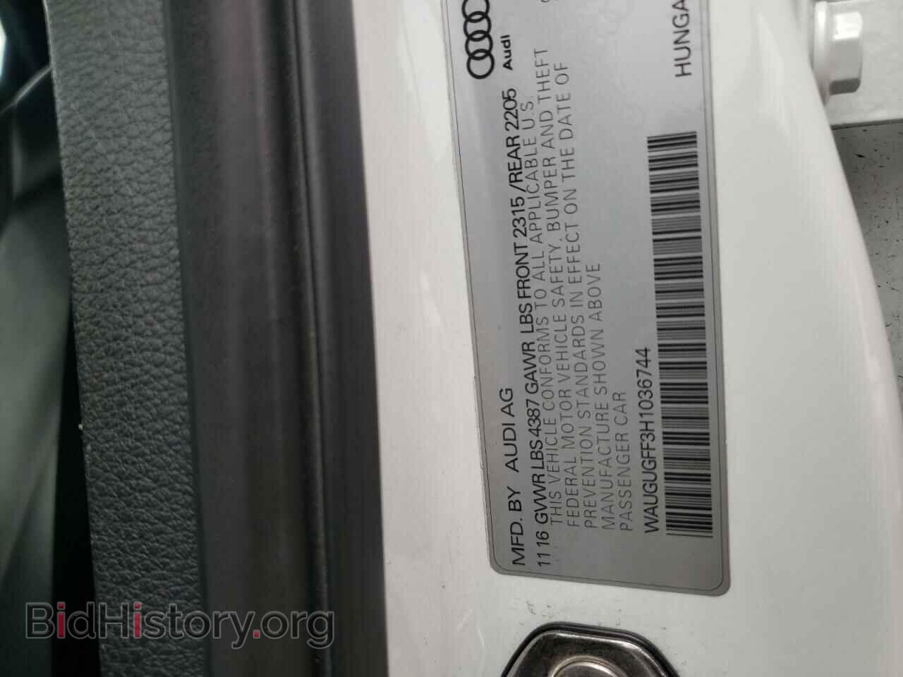 2017 AUDI A3 - VIN: WAUGUGFF3H1036744 - Photo 10