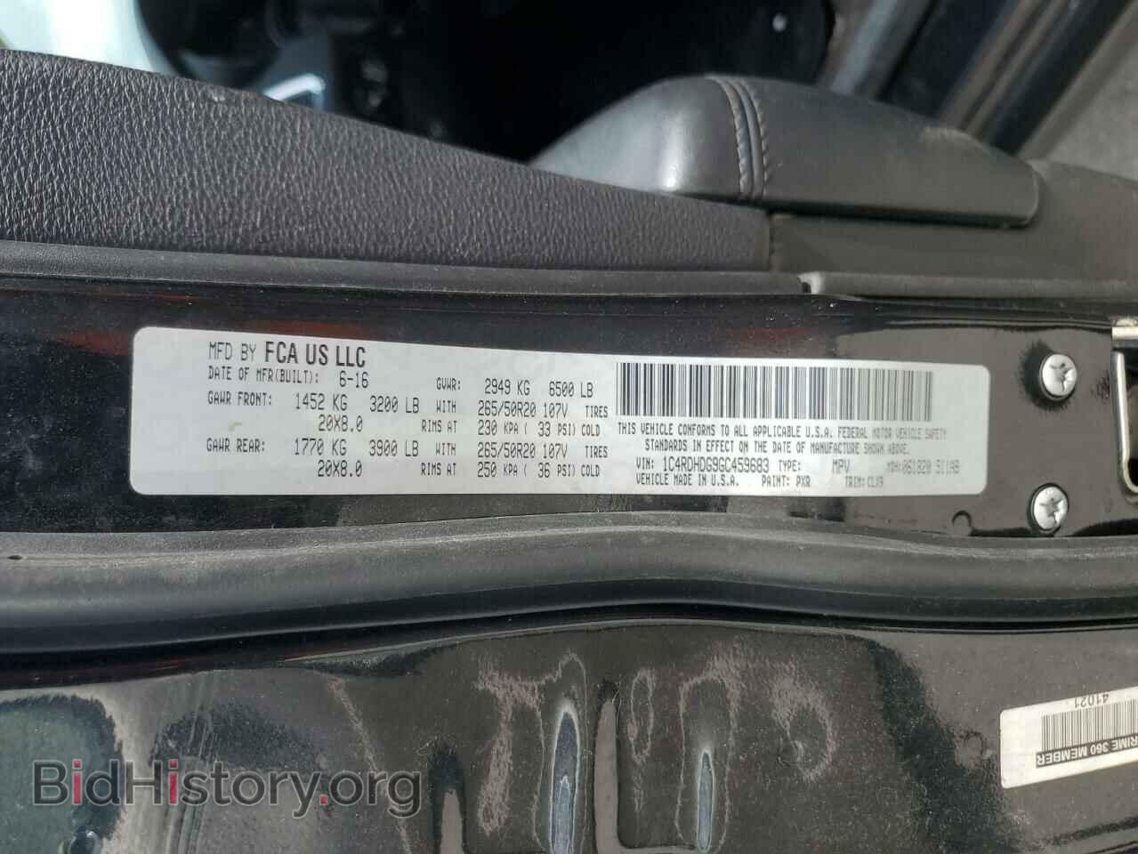2016 DODGE DURANGO - VIN: 1C4RDHDG9GC459683 - Photo 13