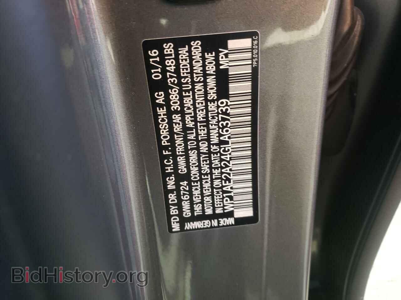 2016 PORSCHE CAYENNE - VIN: WP1AE2A24GLA63739 - Фото 13