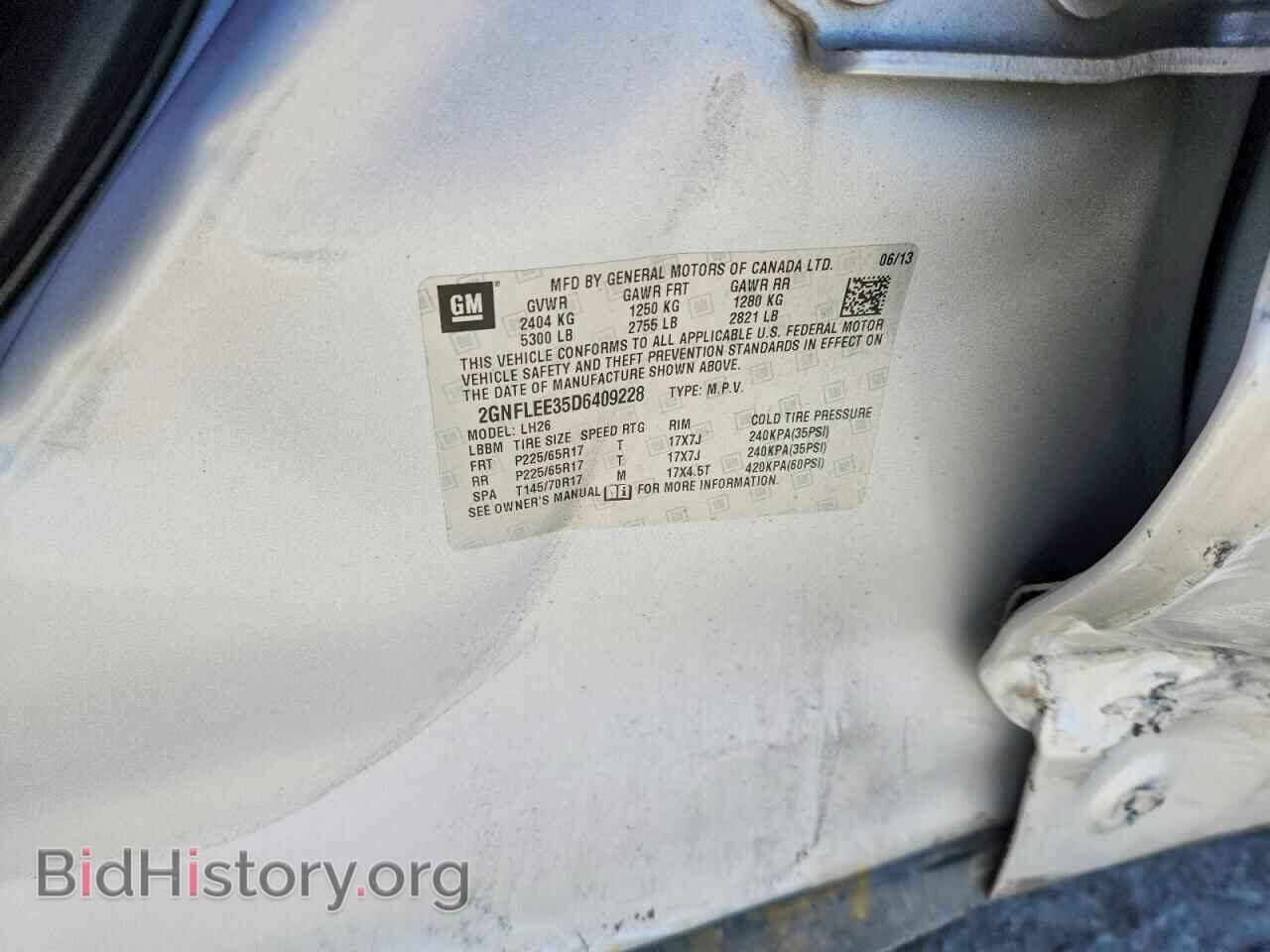 2013 CHEVROLET EQUINOX - VIN: 2GNFLEE35D6409228 - Фото 13