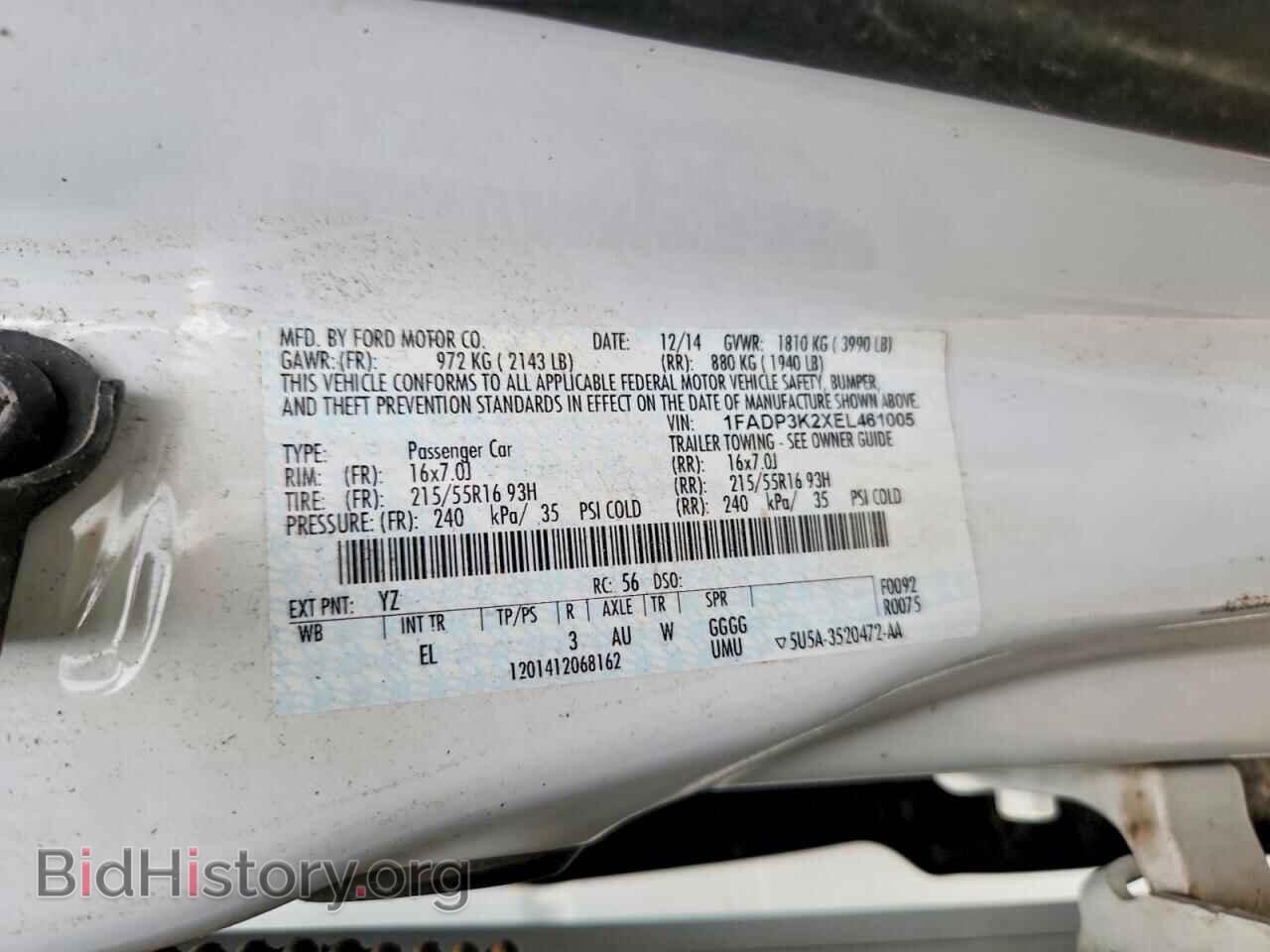 2014 FORD FOCUS - VIN: 1FADP3K2XEL461005 - Photo 12