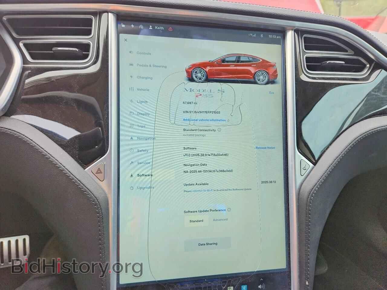 2014 TESLA MODEL S - VIN: 5YJSA1H17EFP31803 - Photo 9