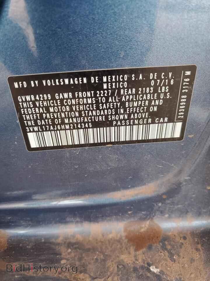 2017 VOLKSWAGEN JETTA - VIN: 3VWL17AJ6HM214345 - Фото 12