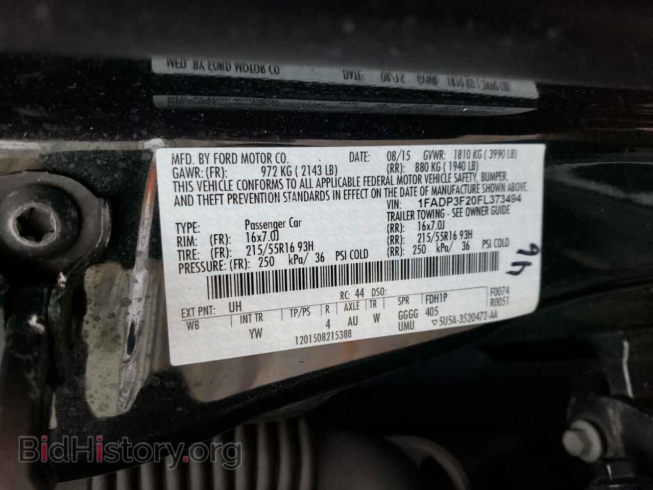 2015 FORD FOCUS - VIN: 1FADP3F20FL373494 - Photo 10