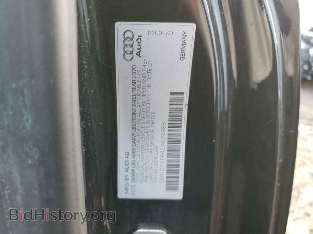 2012 AUDI A5 - VIN: WAULFAFR4CA026989 - Photo 12