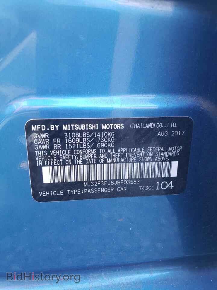 2018 MITSUBISHI MIRAGE - VIN: ML32F3FJ8JHF03583 - Фото 12
