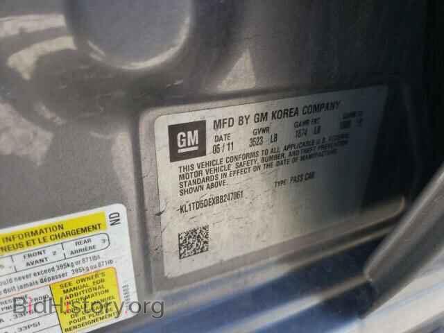 2011 CHEVROLET AVEO - VIN: KL1TD5DEXBB247061 - Фото 10