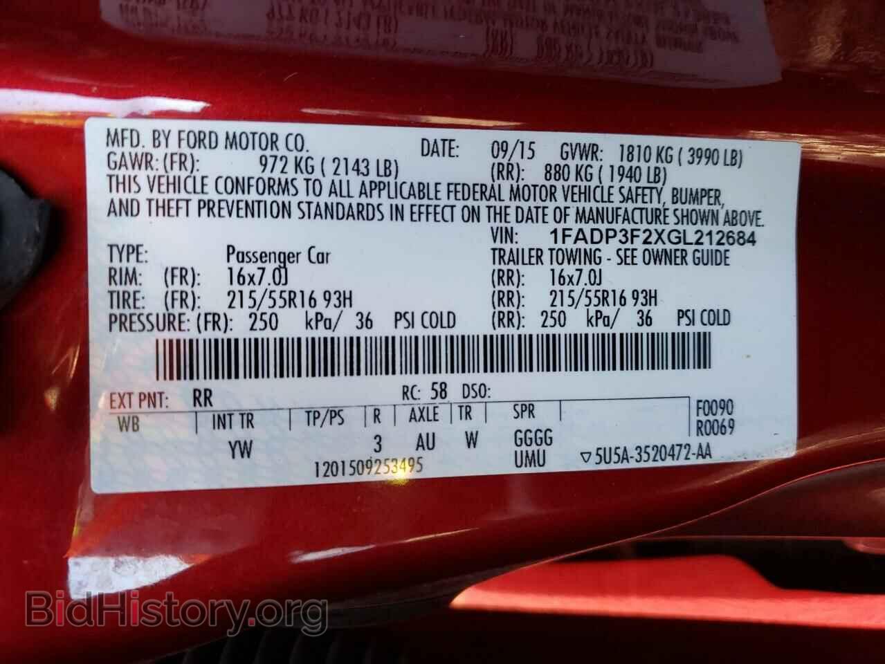 2016 FORD FOCUS - VIN: 1FADP3F2XGL212684 - Фото 12