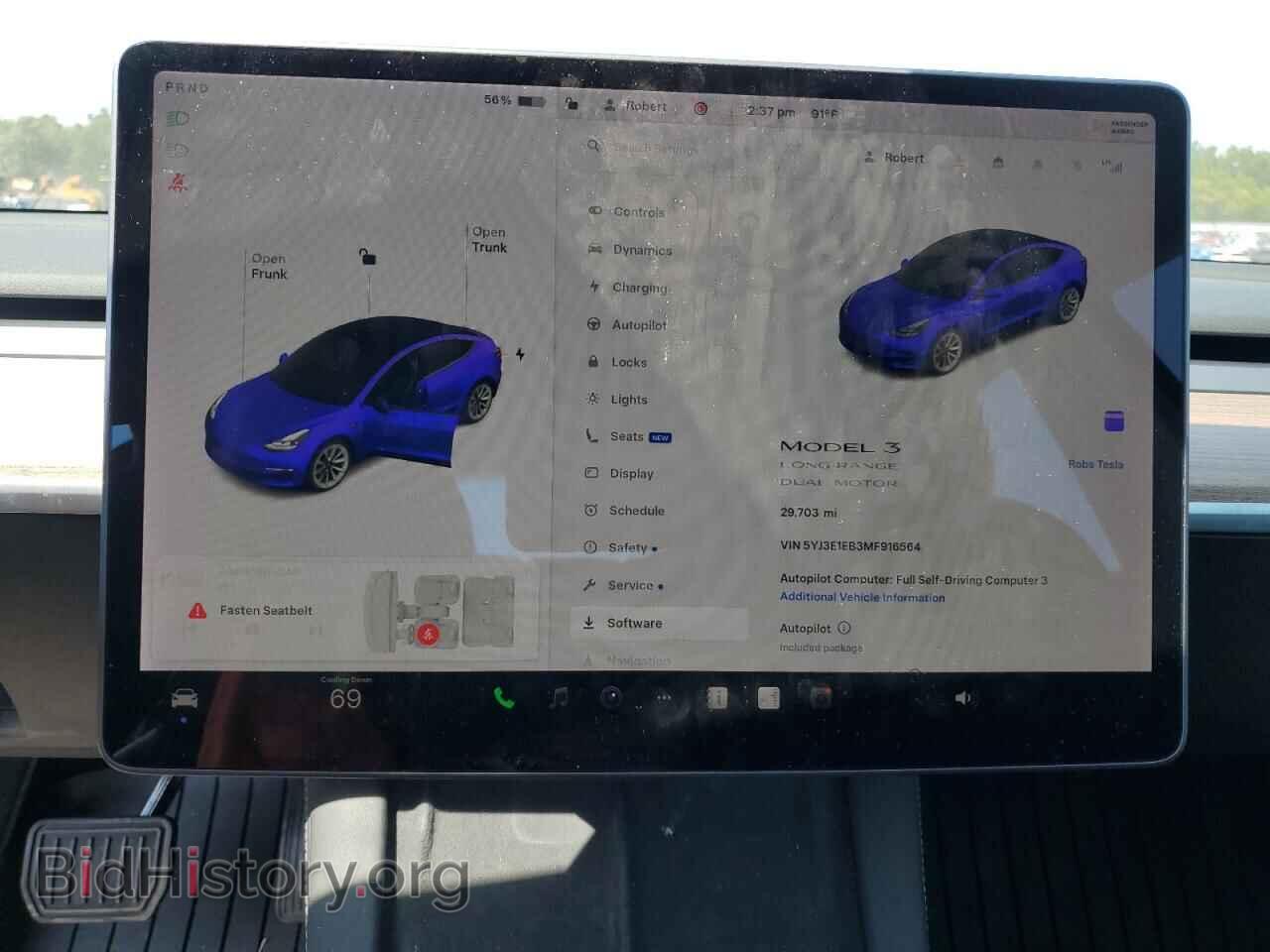2021 TESLA MODEL 3 - VIN: 5YJ3E1EB3MF916564 - Фото 9