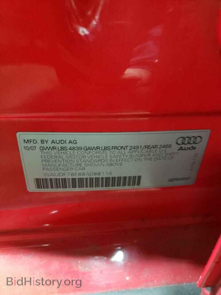 2008 AUDI A4 - VIN: WAUDF78E88A088114 - Фото 10